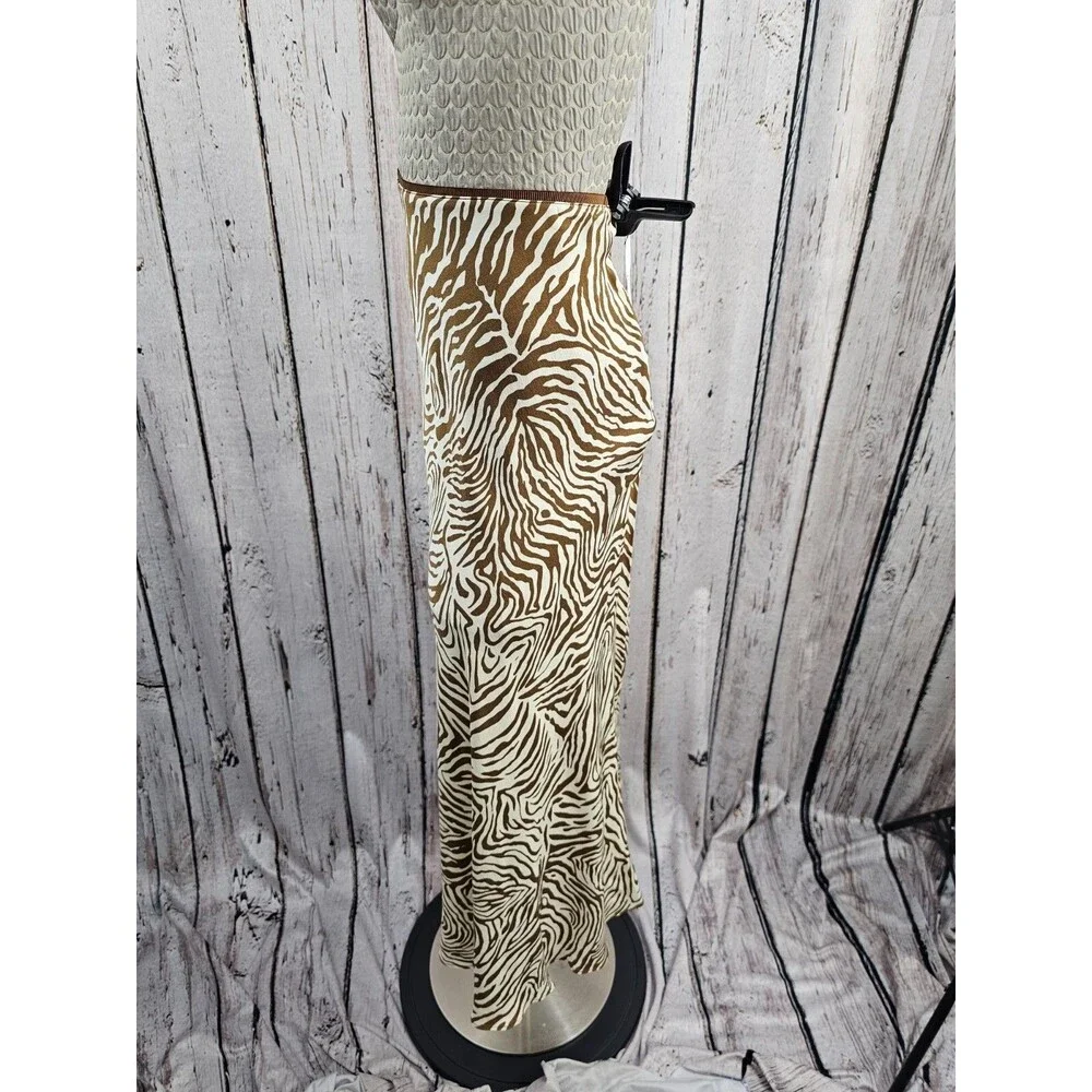 Samsøe Women's L Alsop Skirt Zebra Print Midi A-Line Copenhagen Designer EUC - Picture 6 of 14